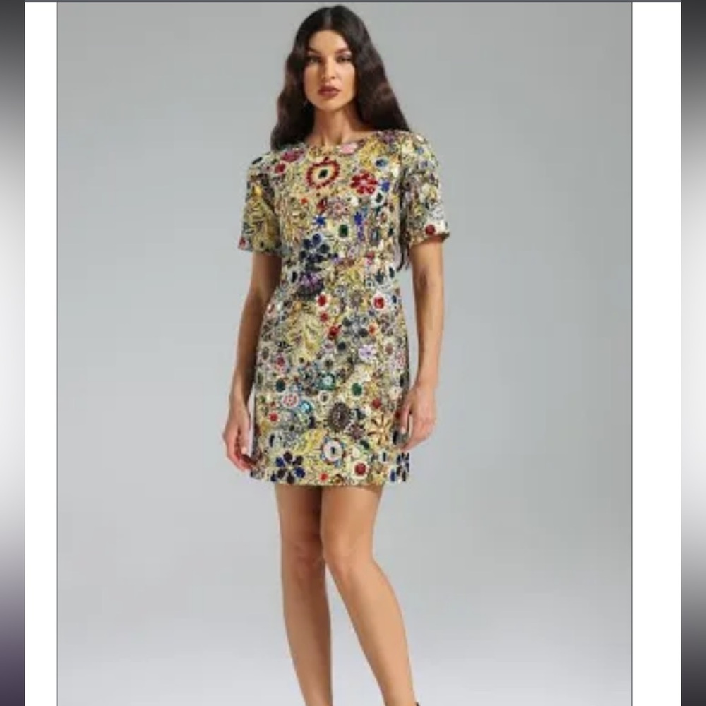 Ruth rhinestone mini dress